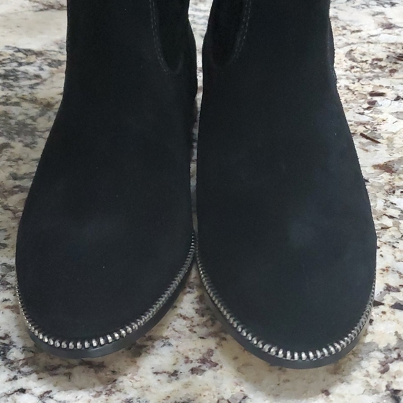 Michael Kors Black Suede Bayview Riding Boot Knee High Sz 7 - Picture 14 of 16
